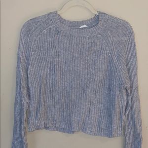grey ribbed sweater from garage